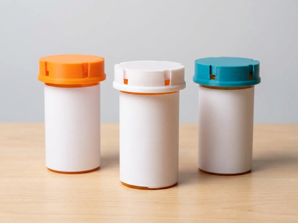 Push-to-Open Pill Bottle Lid (45mm Standard Size)
