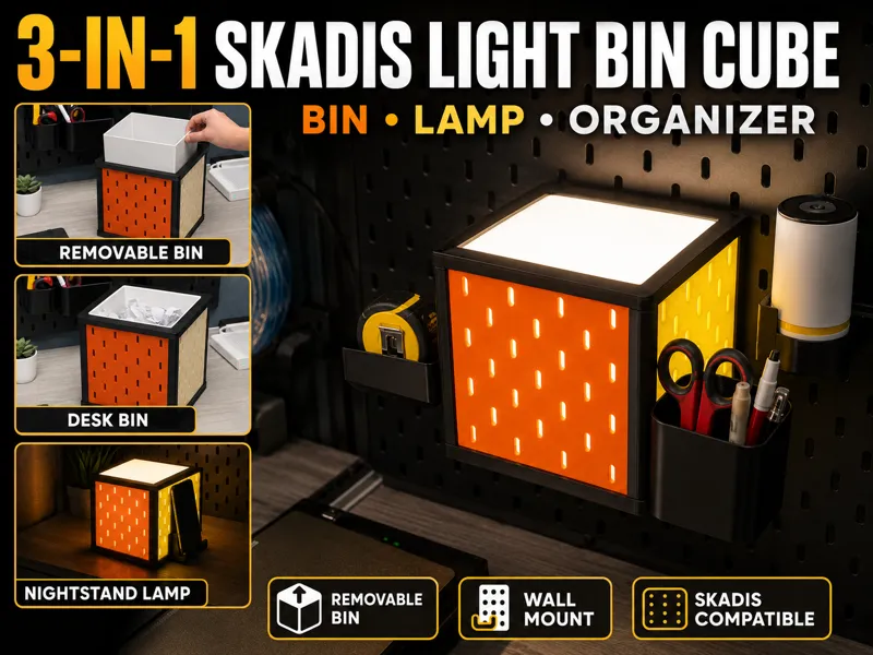 SKADIS Light Bin Cube - 3-in-1 Organizer