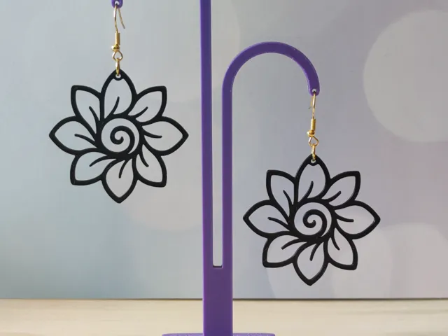Pendiente Flor Espiral