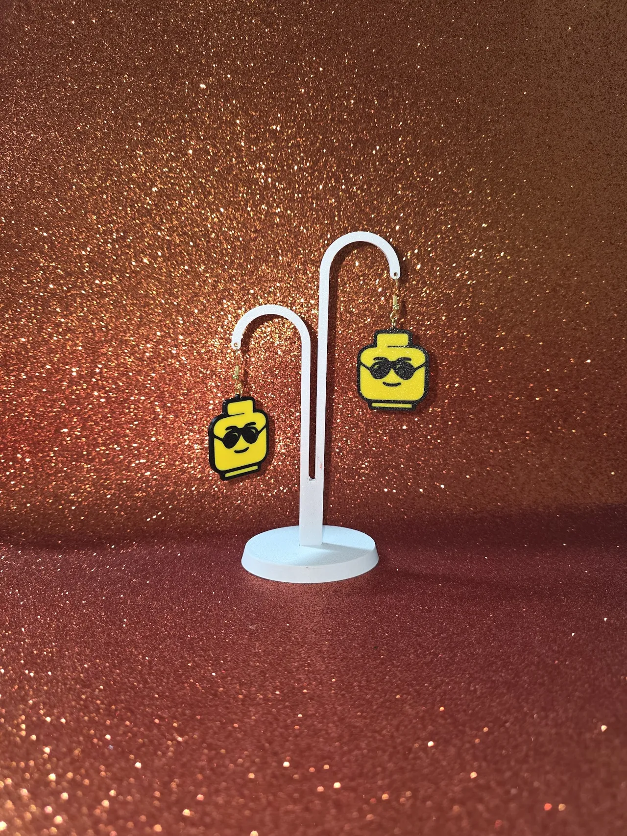 Cool brick earrings view 3