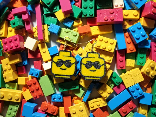 Cool brick earrings