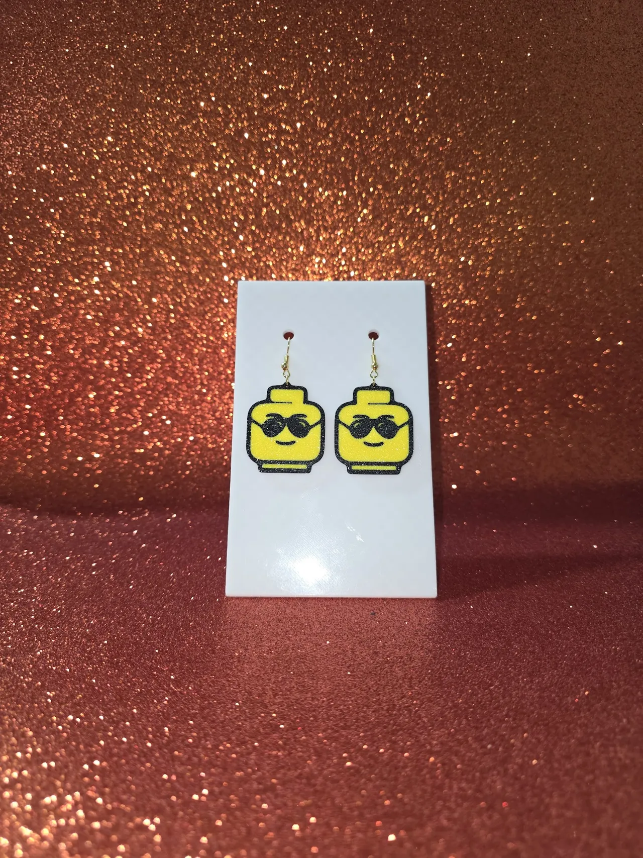 Cool brick earrings view 2