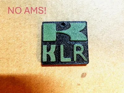 Kawasaki KLR keychain keytag