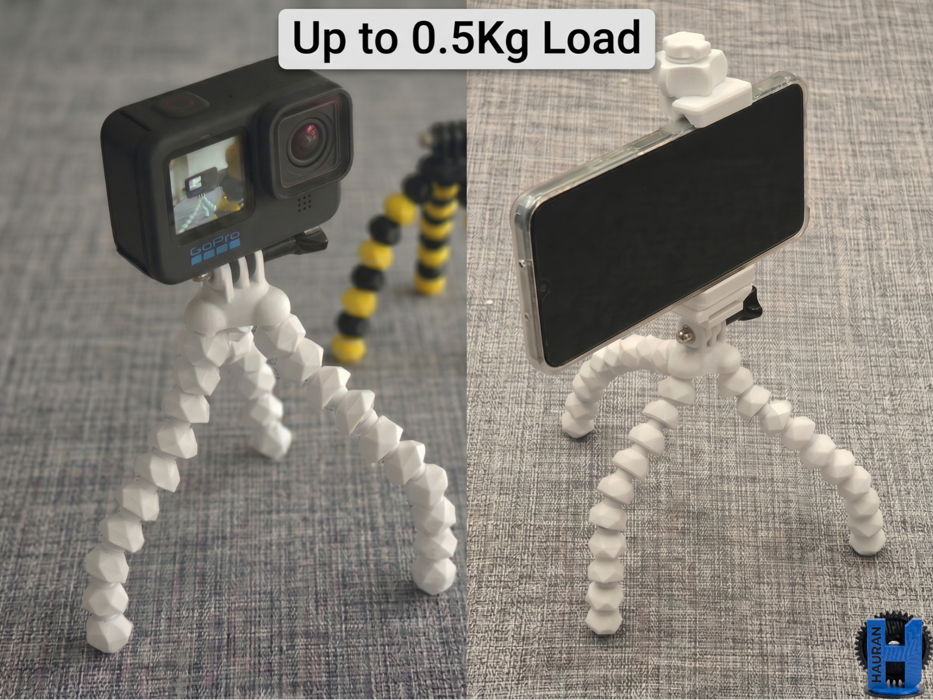 Heavy-Duty Hybrid Flexible Mini Tripod TPU+PETG
