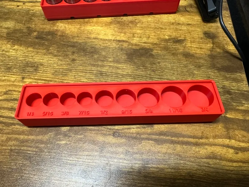 Gridfinity Socket Holder for 3/8 Imperial