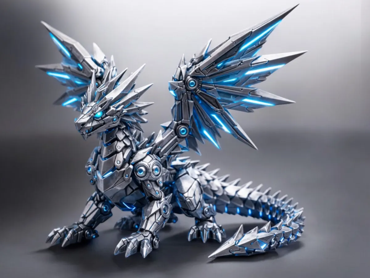 Mechanical Crystal Dragon - Free 3D Print Model - MakerWorld