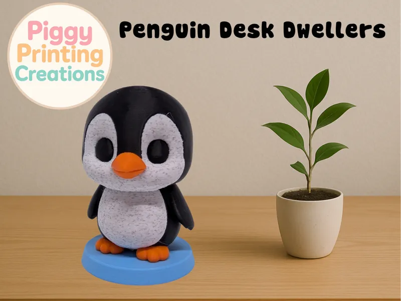 Piggy Printing Creations - Penguin Desk Dwellers