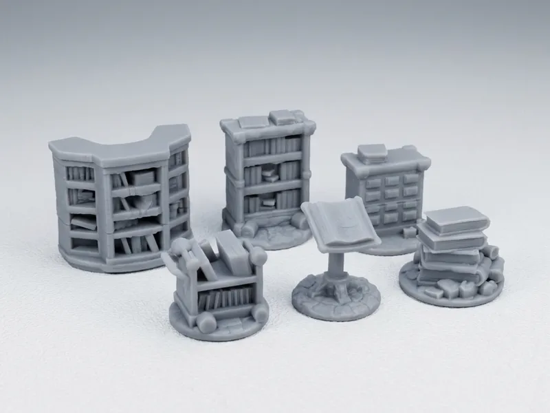 Miniature Library & Archives Set –Tabletop Scenery