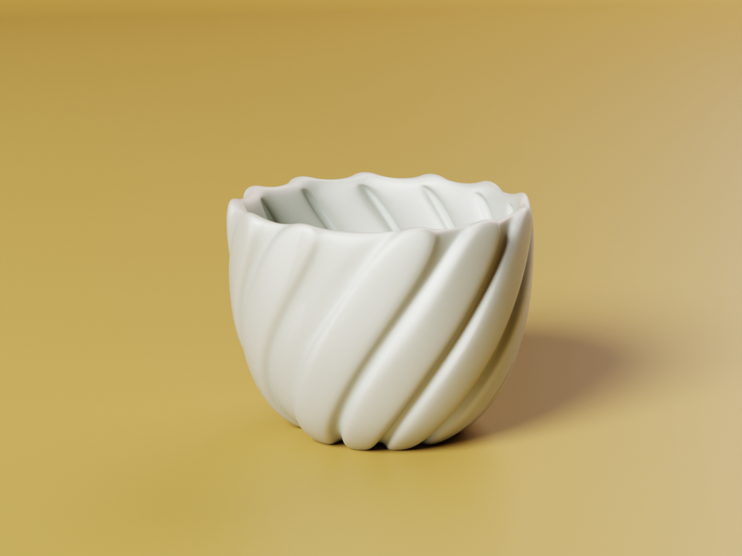 Vase Spiral Plants Colors