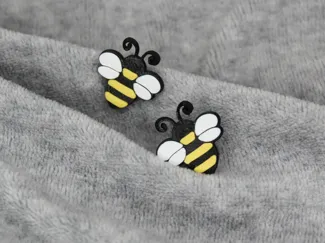 cutesy bumblebee stud earrings great jewelry gift