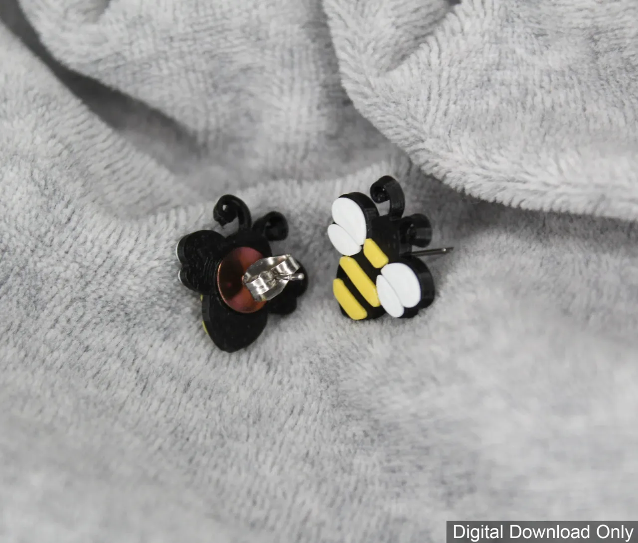cutesy bumblebee stud earrings great jewelry gift view 2