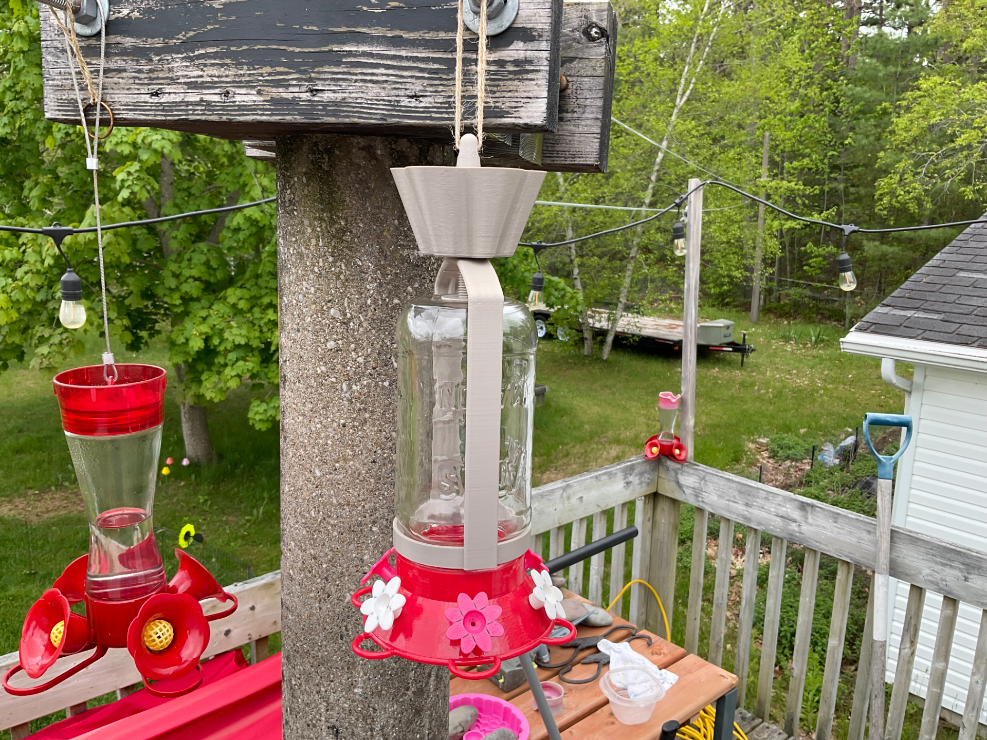 Mason Jar Hummingbird Feeder