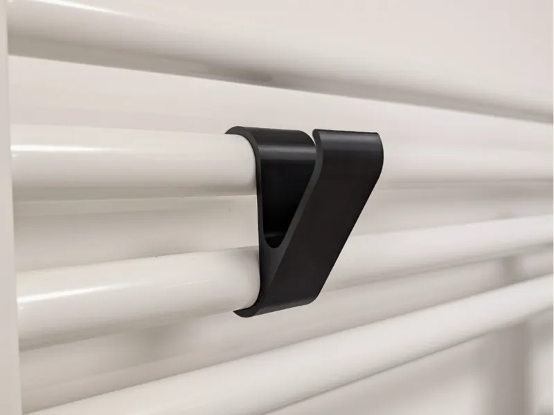 Bathroom towel radiator hanger hook