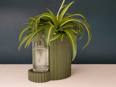 Self-watering hydroponic drip plant pot