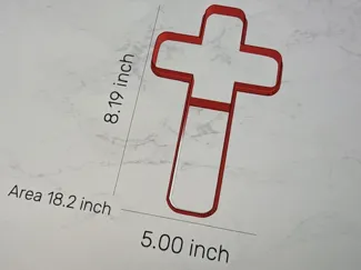 Large cross-shaped cutter for cookies or clay