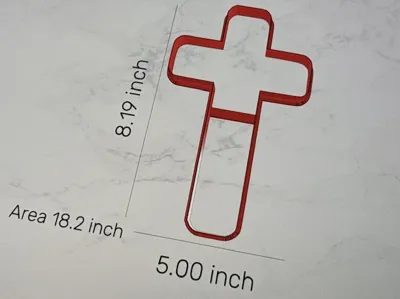 Large cross-shaped cutter for cookies or clay