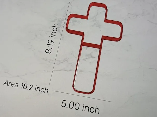 Large cross-shaped cutter for cookies or clay