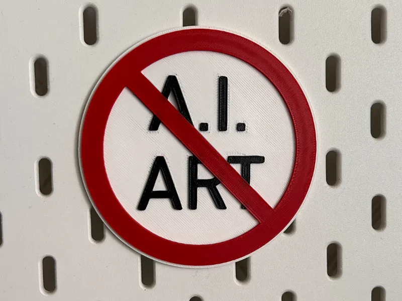 Traffic sign - NO AI ART