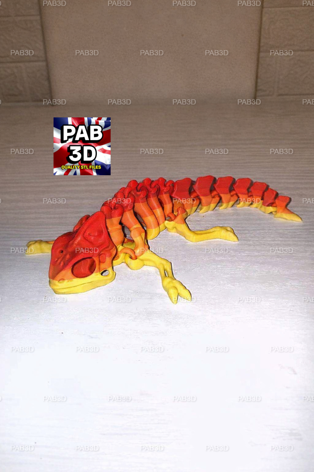 Miniatura 2 do modelo 3D Articulated flexi skeleton Lizard