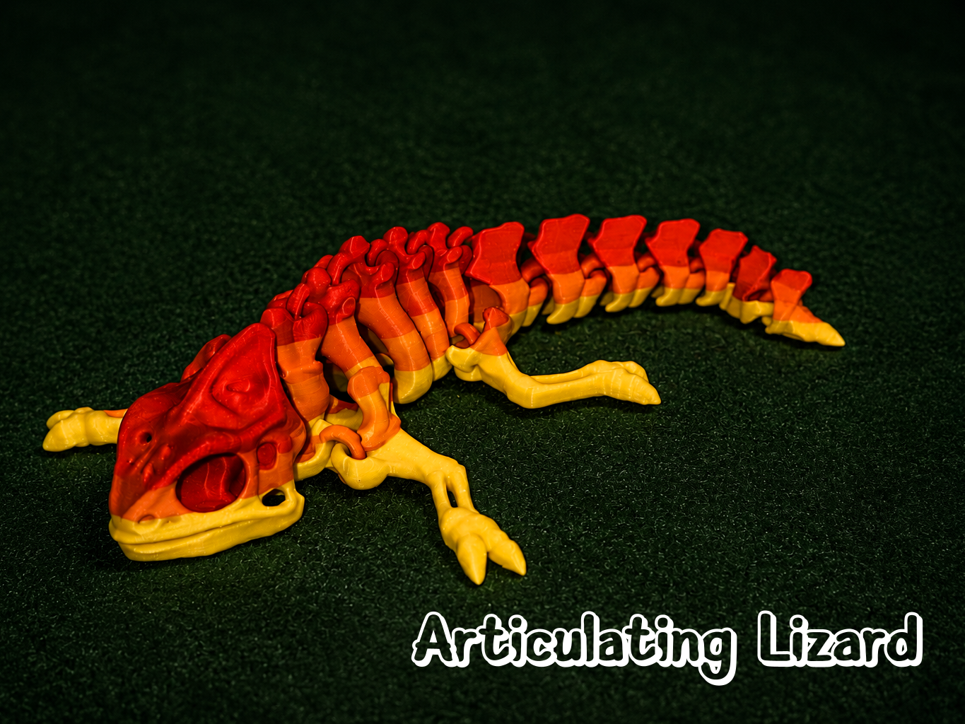 Articulated flexi skeleton Lizard