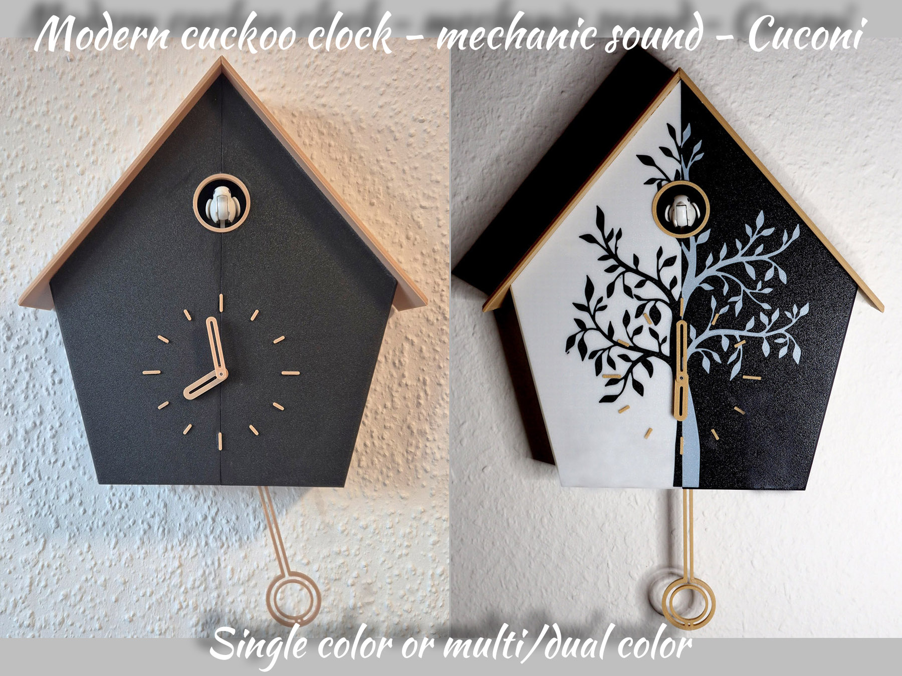 Modern cuckoo clock - mechanic sound - Cuconi Toni