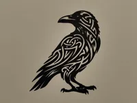 Décoration murale corbeau tribal — photo 2