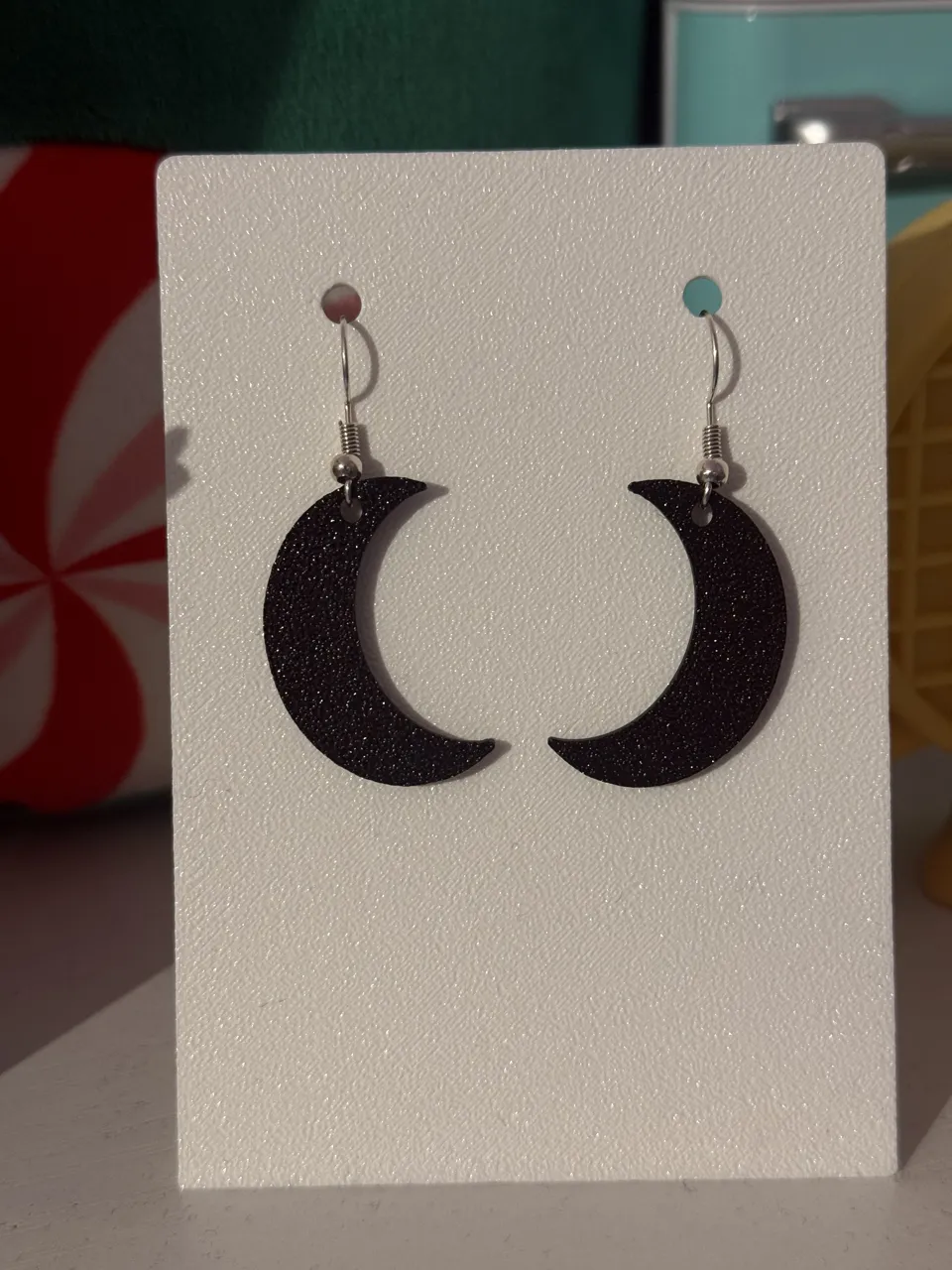 Crescent Moon Earrings - Minimalist Design view 2