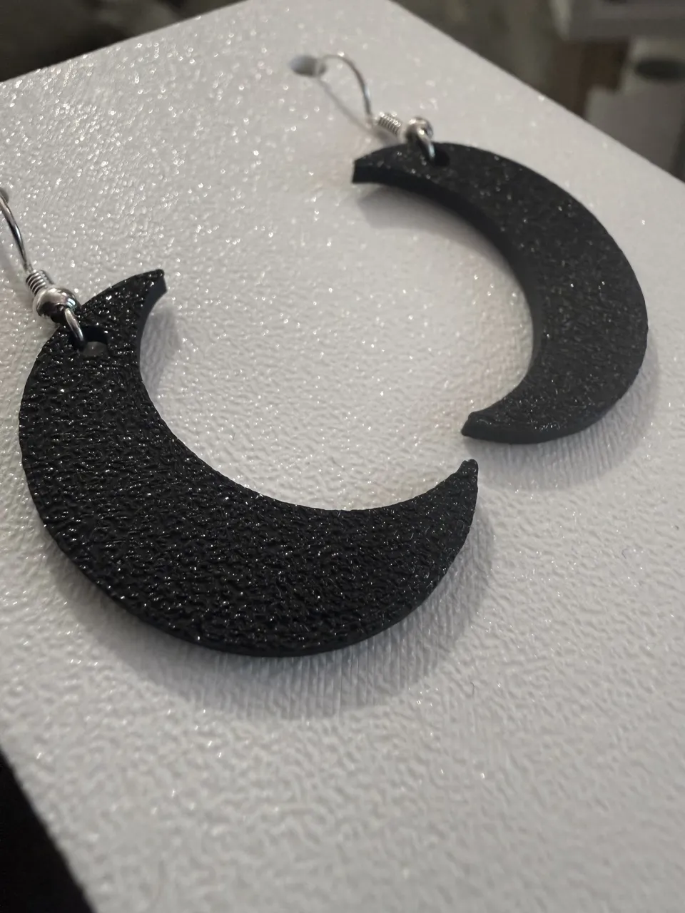 Crescent Moon Earrings - Minimalist Design view 3