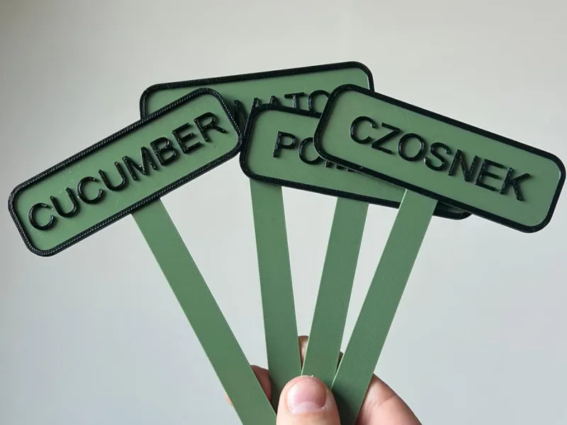 Polish Vegetable Garden Markers - Top 10 Set