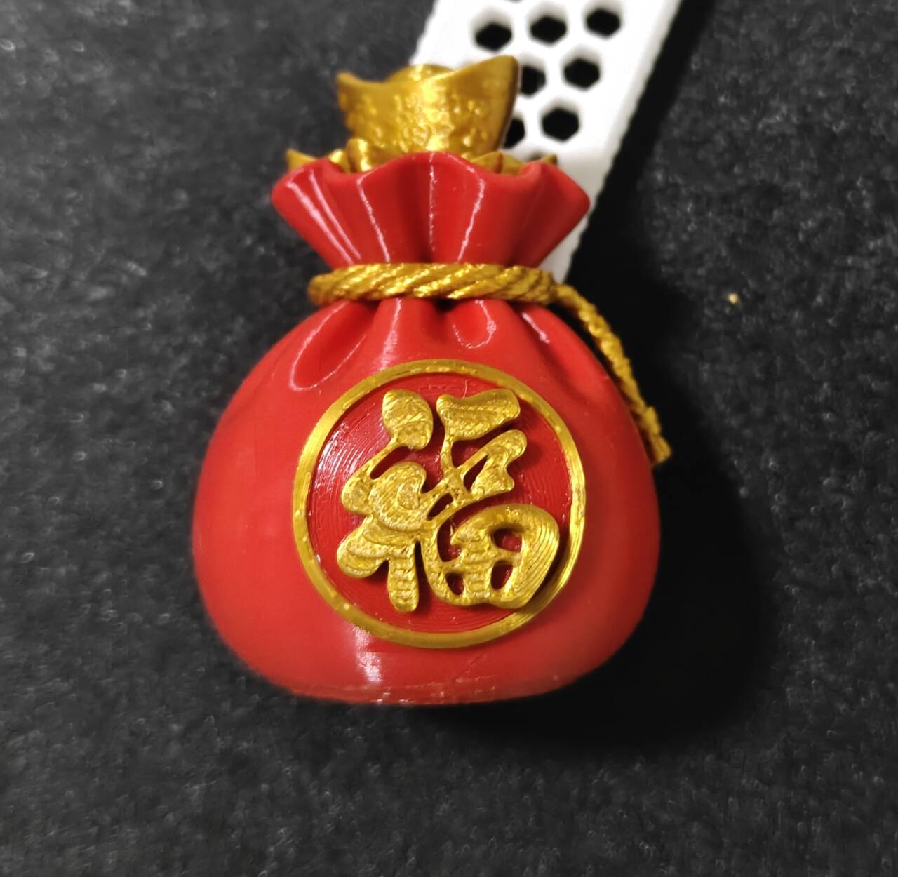 Miniatura 3 do modelo 3D 福气罐：金元宝福袋