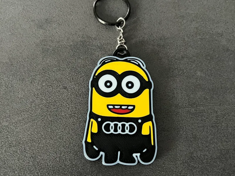adorable Minion-inspired Audi keychain