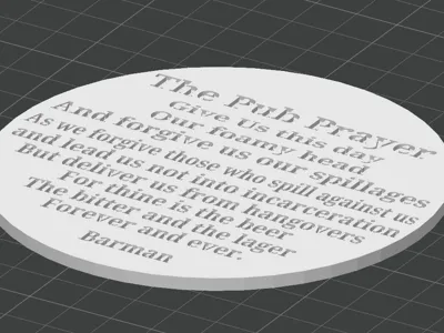 The Pub Prayer Sign/Beer Mat/