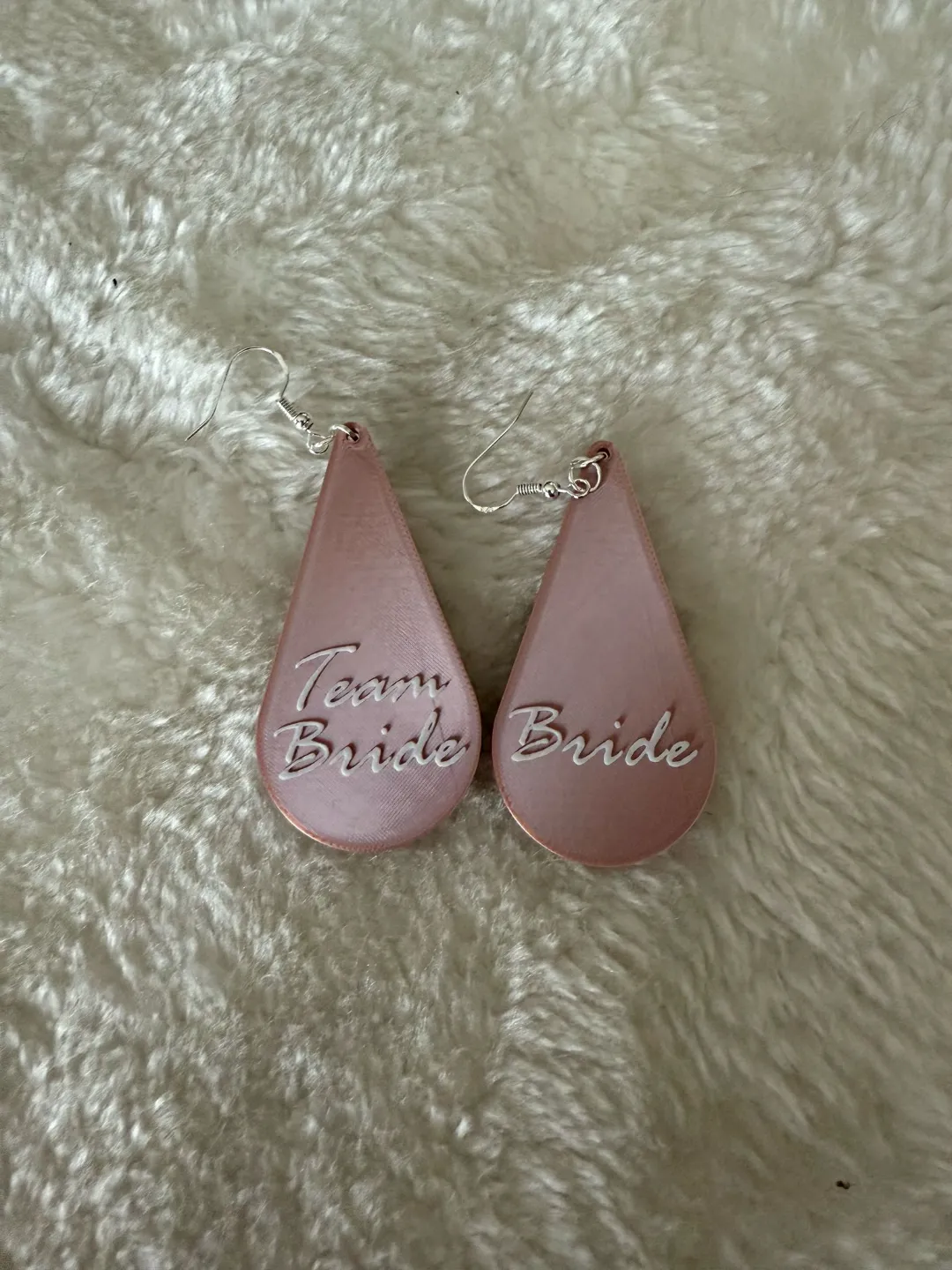 Bachelorette/wedding earrings view 2