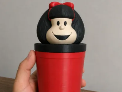 Modelo para impresión 3D: Vaso Milkshake de Mafalda Comic Argentina Pelicula — referencia de MakerWorld