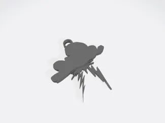 Lightning cloud earring