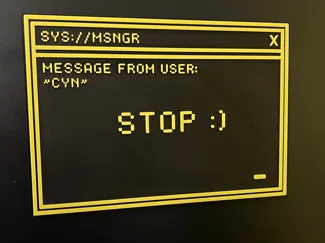 Murder Drones message from CYN