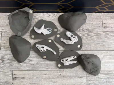 Dinosaur Fossil - Hide a Rocks