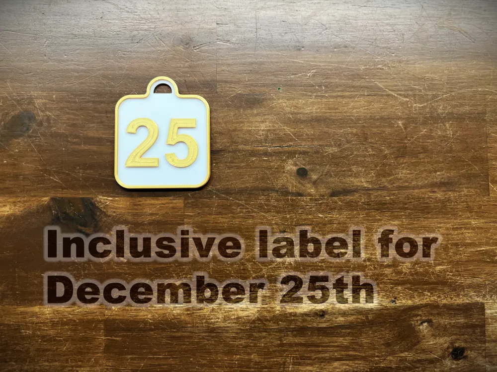 Set of 25 Labels for Advent Calender incl. Box by Putzlappen MakerWorld ...