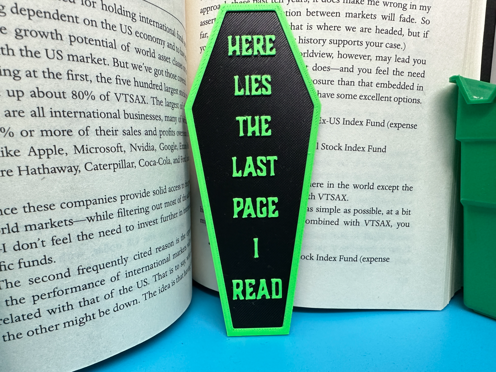 Here Lies the Last Page You Read coffin bookmark