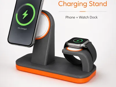 MagSafe Phone+Watch Charging Stand Dual Desk Dock