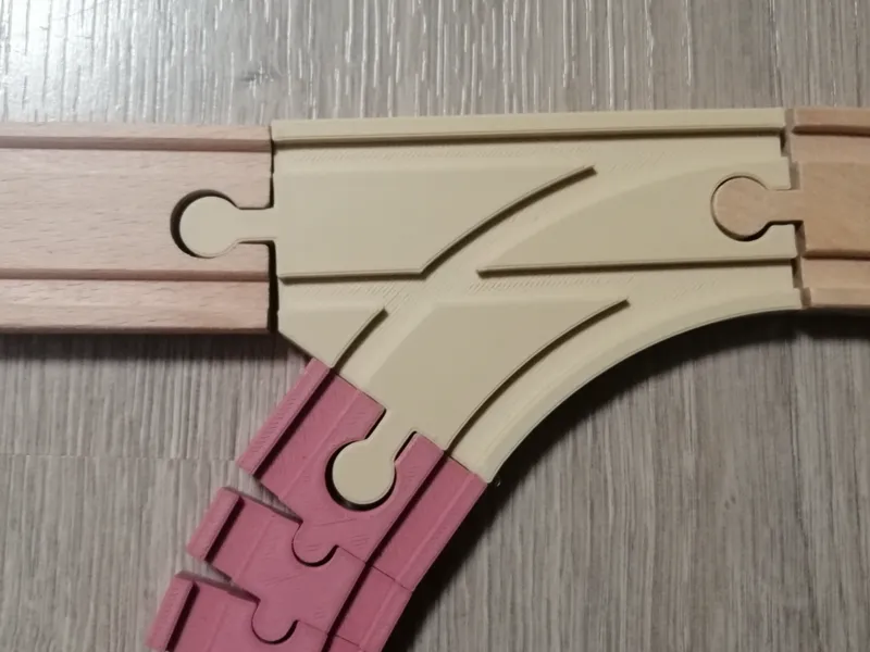 Curved 2 to 1 rail with 2 male connectors