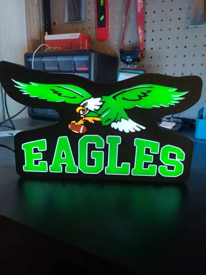 Old Eagles logo Light up Sign, Logo