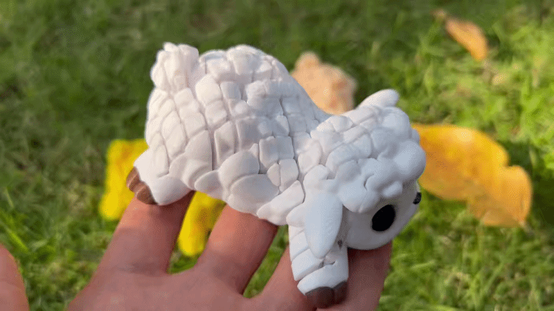 Miniatura 2 do modelo 3D 灵活柔性羔羊