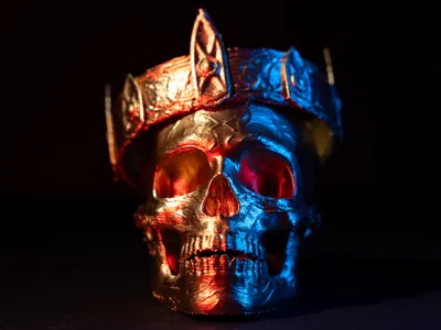 Gilded Skeleton Head - Dark and Darker