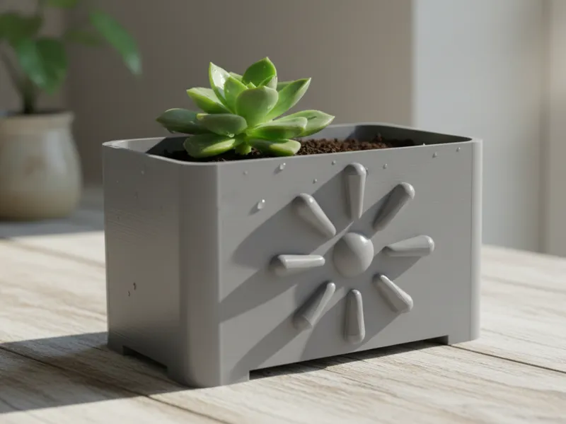 daisy patterned flower pot