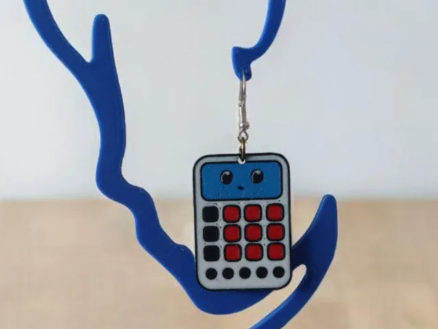 Calculator Multicolor Earrings