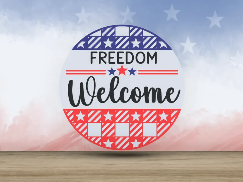 Patriotic Welcome Sign