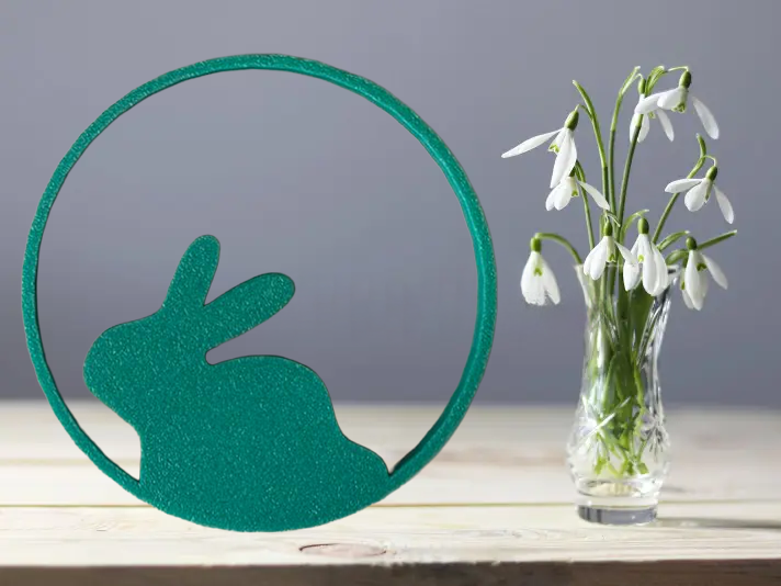 Frühlingskranz mit Hase – Tür/Fenster Deko
