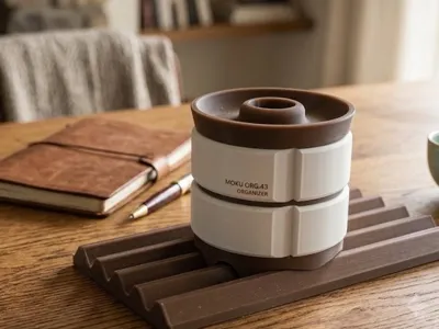 Moku organizer with drawers and pencil holder
