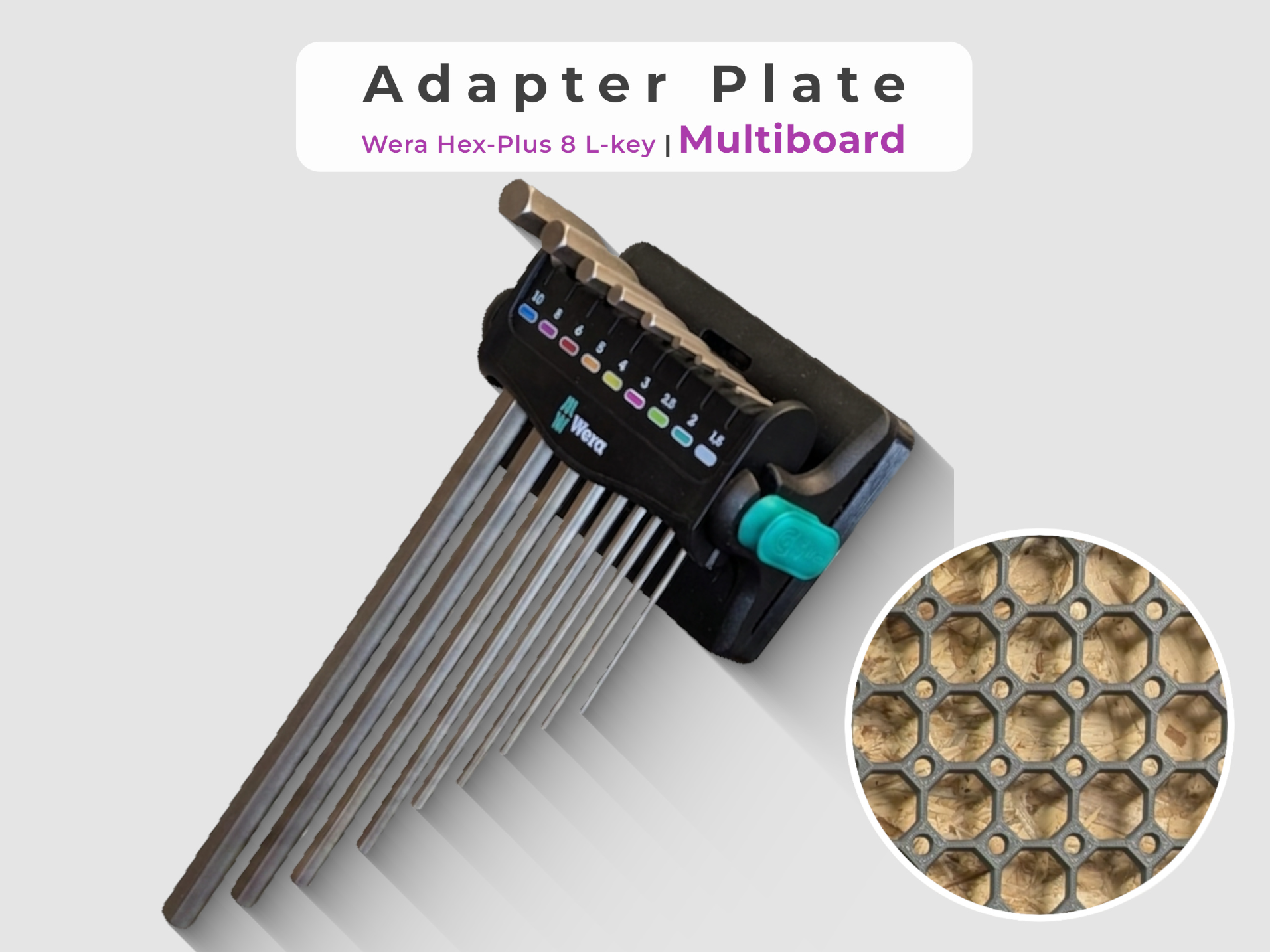 Adapter Plate - Wera Hex-Plus 8 L-key | Multiboard